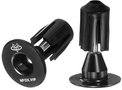 sourcing map Bar End Plugs 6061 Aluminum Handlebar End Caps Bike Plugs 0.7oz Expanding Locking for MTB Road BMX Fixed Gear Bike, Black