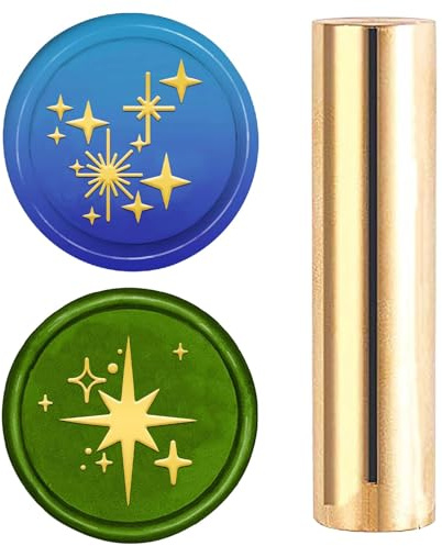 craspire Wachssiegelstempel Mit Musterkopf Messing 2 Stil 15mm Mini Kupfer Stern Wachssiegelstempel Logo Versiegelung Für Hochzeitseinladungen Weindekoration Umschläge Weihnachten Abschlussfeier
