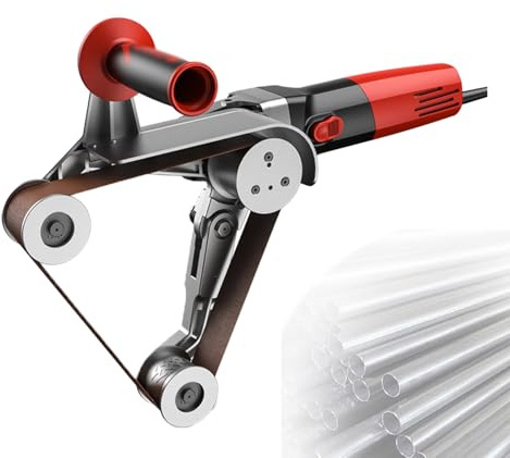 LwiftGal Lijadora Pulidora De Tubos, Lijadora De Banda De 1100 W, 6 Velocidades Variables, Lijadora De Banda Profesional con Pulido De Banda De Lijado. 3-wheelpolishingmachine