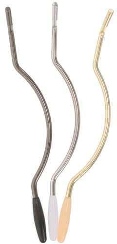 UPKOCH Palanca de Trémolo Curva para Guitarra Eléctrica 5 MM Juego de 3 Piezas Colores Dorado Plateado y Negro Brazo de Compatible para Efectos de Trémolo y Ajuste de Cuerdas Guitarra