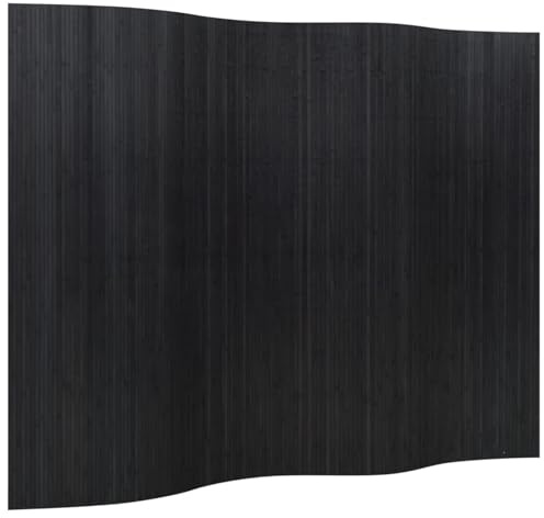 WGYHOME Paravent - Divisorio in bambù nero, 250 x 165 cm, divisorio per privacy, protezione solare e decorazione in soggiorno, camera da letto o ufficio