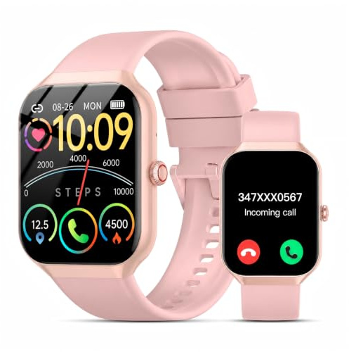 Reloj Inteligente Mujer, 1,91 HD, 100+ esferas, Llamadas Bluetooth, IP68 | Smartwatch deportivo con 100+ modos, pulsómetro, monitor de sueño, 300mAh, SpO2, avisos WhatsApp, GloryFit, música y cámara