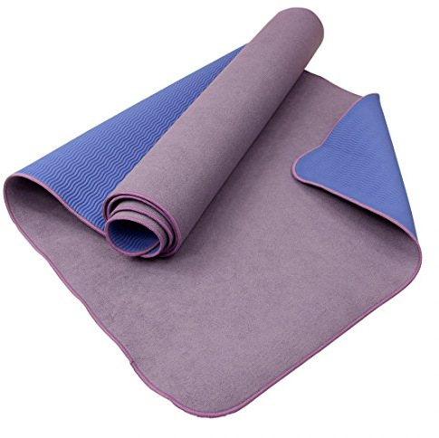 Carnegie Yoga Handtuch Matte 175x60 rutschfeste Yogamatte Mikrofaser Oberfläche, Pilates & Fitness