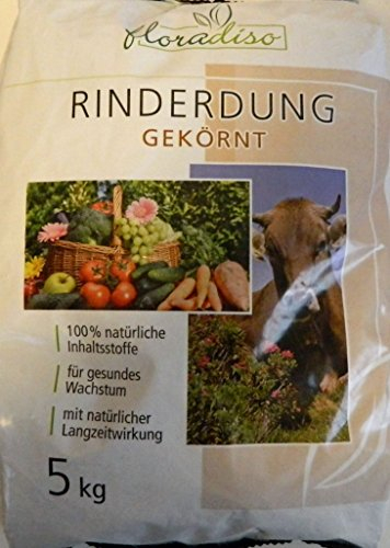 Rinderdung – organischer Naturdünger aus reinem Rinderstallmist, schonend getrocknet und pelletiert, für Gemüse-, Obst- und Zierpflanzen