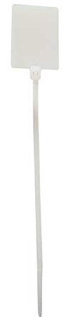 netproshop Kabelbinder mit Beschriftungsfeld in verschiedenen Ausführungen, Kabelmarkierer, Menge:100 Stueck, Größe1:1120-L / 2.5x130 / 20x28 / Ueber Kopf