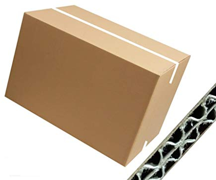 1 boîte en carton double vague 60 x 40 x 40 cm emballage pour expédition/entrepôt/déménagement boîte neutre KSCST24242BC