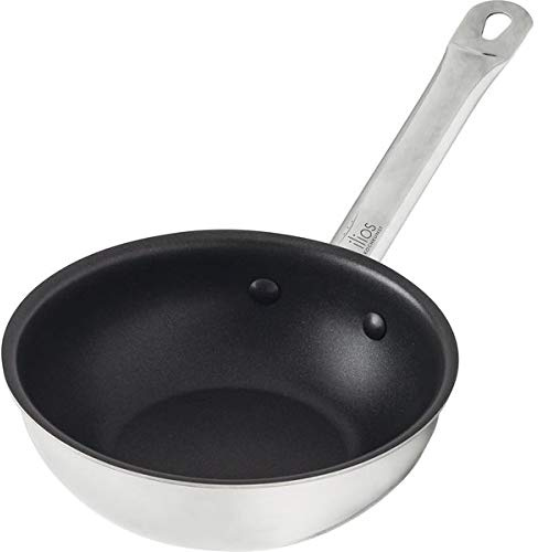 ilios Kochkunst Sauteuse Mehrschicht, 20 cm, antihaftbeschichtet, induktionsgeeignet, aus Edelstahl