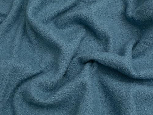 Gekochter Wollstoff, Denimblau, Meterware
