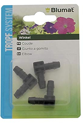 Set mit 3 Ellbogen 8 mm für Bewässerungsschlauch BLUMAT