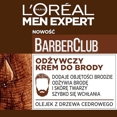 L'Oréal Paris Men Expert Barber Club Erfrischend Kinncreme Volumen hinzufügen, Ernährung, schnell aufsaugen, 50 ml