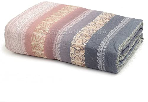 Bassetti MONREALE Tagesdecke aus 100% Baumwolle in der Farbe Sand M1, Maße: 265x255 cm - 9322000