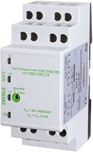 Eberle Unterspannungs-Überwachungsrelais IUU-3 für Verteilereinbau (Spannung AC 3 (N) 400/230 V 50/60 Hz, zur Überwachung der Spannung für 3 Aussenleiter)