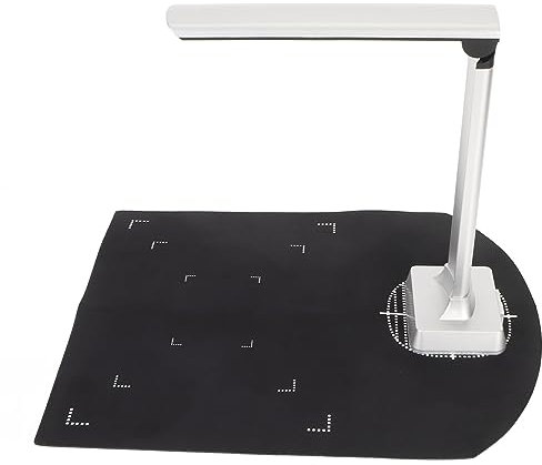 Tragbarer Dokumentenscanner, 12MP 3840X2880 Auflösung HD USB-Dokumentenkamera, Capture-Größe A4, Tragbarer Buchscanner mit Automatischer Korrektur und LED-Licht