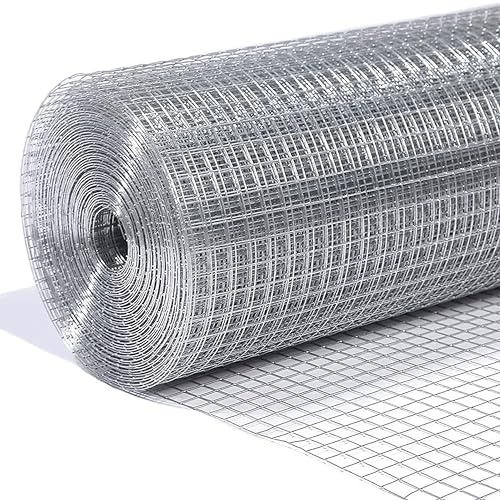 Welded Wire Mesh 1x1 Galvanised W 90cm x L 15m by Garden Universe Fence Aviary Rabbit Chicken W01-3