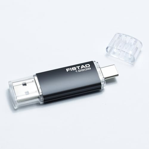 FISTAD Memoria USB C de 128 GB, 2 en 1 OTG Pen Drive USB 2.0 Memoria USB 2.0 de 128 GB Thumb Drive Type-C Flash Drive Memoria Memoria para Smartphones Portátiles PC Data Storage