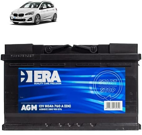 Batteria 80Ah A.G.M. per BMW Serie 2 F45 216 218 220 225i benzina 225E Plug-in 2011+
