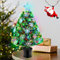 Small ChristmasTree Fiber Optic, 56cm Mini Artificial Xmas Tree Decorations, Battery/USB Powered Tabletop Trees with Color Changing LED Lights, Lighted Treetop Star, Indoor Decor