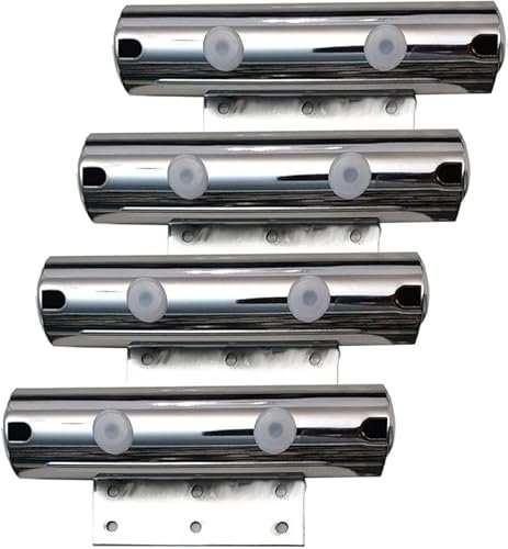 Set of 4 Chrome Silver Tube Legs, 6 Inch Heavy Duty Furniture Legs, Metal Home DIY Projects for Sofas, Beds, Chairs, Stools, (Chrome Plated)