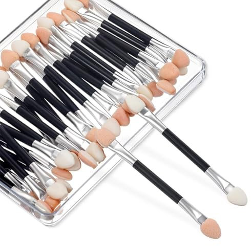COYUN 20 Pezzi Applicatore Ombretto, Pennelli Spugna Ombretto, Pennelli usa e getta da Ombretto, Applicatore Ombretto Occhi, Applicatore di Pennello da Trucco Bellezza Attrezzo di Trucco