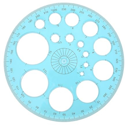 Kreisschablone zum Zeichnen Kreis Schablonen zum Malen Kreis Schablone Multifunktionales Messschablonen Lineale Zeichenschablone für Lernen Entwerfen Büro Circle Stencil