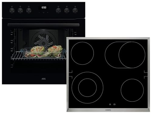 AEG AH42B Set Einbauherd OU5AE20AK + Glaskeramikkochfeld HE604060XB