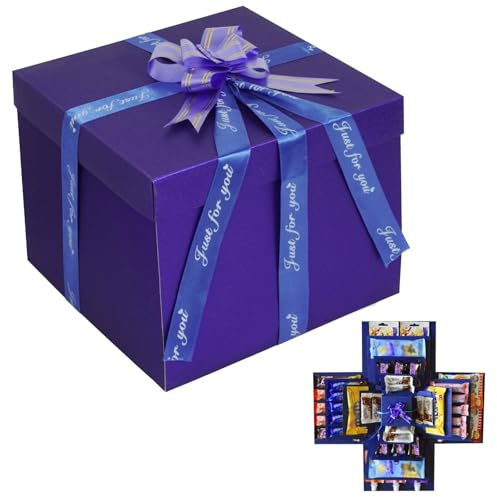 Taybong Caja Sorpresa Caja Regalo, Explosion Box DIY con Cinta y Cinta, Cajas Explosiva con Fotos y Snacks,Caja Sorpresa Explosiva para Cumpleaños, San Valentín y Aniversarios