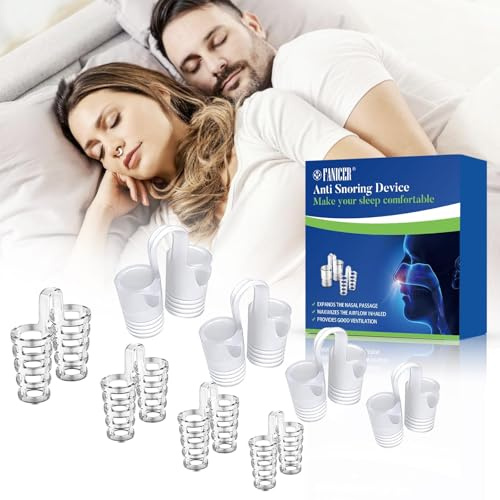 8 Piezas Nasal Nariz Clip Stopper, Anti Ronquidos eficaz Dilatador Nasal, Reutilizables Clip Nasals Anti Ronquidos Silicona, Antis Ronquido Dispositivo de Noche,Ayudar a Dormir Mejor