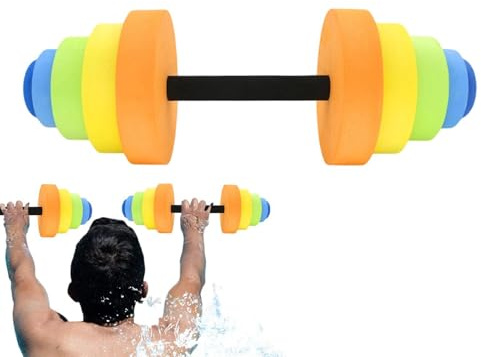 Manubri Regolabili Piscina, Pesis Regolabili Manubri Con 4 Inserti in Schiuma EVA Ad Alta Densità, Acquatico Manubris Componibili per Adulti E Bambini, Strumento per Aerobica E Fitness