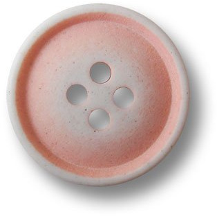 15er Set schlichte kleine rosa weiße Vierloch Kunststoff Knöpfe mit leicht gewölbter Knopfmitte und schmalem erhöhten Rand/rosa, weiß/Kunststoffknöpfe/Ø ca. 15mm