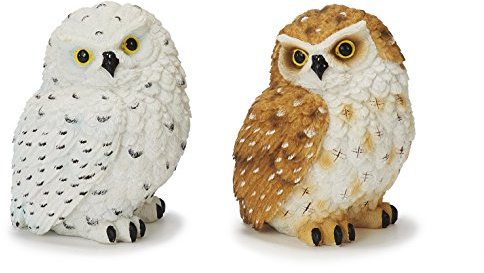 ES Deko Eulen 2erSet ca. 11 cm, Dekoration, Figur Figuren, Tiere Eule Vogel