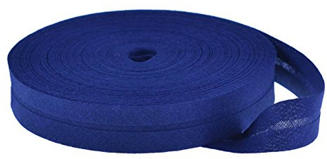Schrägband Baumwolle 25m uni 20mm breit gefalzt Einfassband 50 Farben wählbar