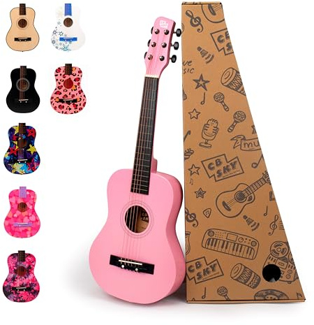 CB SKY 30-inch Junior/Student CLASSICAL Guitar Pink/Beginner/Kids (Light pink)