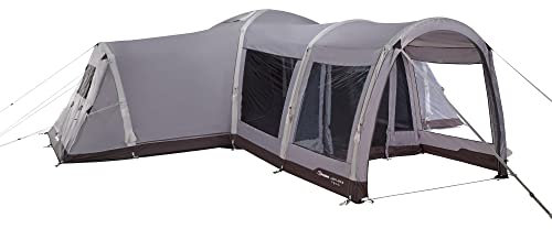 Berghaus Kepler 9 Nightfall Air Tent 9 Man with Porch, Darkened Bedrooms, Living Area, 9 Man, Inflatable, Easy to Pitch, Tunnel, Large and Spacious, Family Camping, Festivals, 6000mm HH, Grey