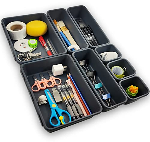 Schubladen Organizer Ordnungssystem,8 Stück Getrennte Schublade Organizer,Oganizer Aufbewahrungsbox für Zuhause,Bade Make-up Organizer,für Büro/Schlafzimmer/Schminktisch/Badezimmer