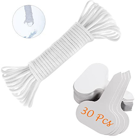 ORIMERC Selbstbewässernde Dochtschnur, automatisches Bewässerungsgerät für Urlaub, selbstbewässernder Pflanzgefäß, Topfpflanzensitter, automatische Tropfbewässerung mit 30 Stück 5 x 7 cm