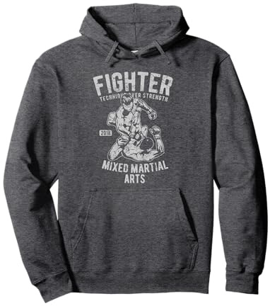 MMA Clothes Mixed Martial Arts Merchandise Distressed MMA Pullover Hoodie