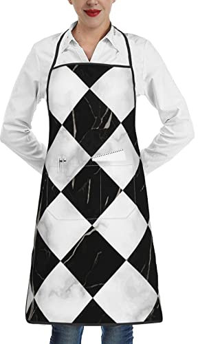 XVBCDFG Kochschürze, verstellbar, wasserdicht, mit Tasche für Küche, Lätzchen, Grillen, Backen, Muay Thai Heiliges Symbol, 19, Einheitsgröße