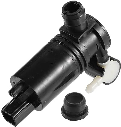 QUARKZMAN Pompe De Lave-Glace Pour Ford Edge 07-14 1 Pc | Noir, Plastique/Caoutchouc, 2 Broches, OE 8A6117K624AA, Pour Ford Explorer/Fiesta/Flex/Transit Connect/Pour Lincoln MKX/MKT