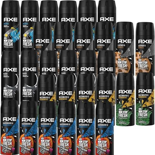 AXE Bodyspray Deo Spray Set 5x6 Stück 150ml | in beliebten Duftrichtungen für besonders viel Frische und Abwechslung, ohne Aluminium, mit 48h Schutz