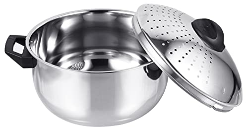 Spaghettitopf Induktion Nudeln 16 cm – Nudeltopf Nudeltopf mit Siebdeckel Nudelsuppenkocher für Zuhause Restaurant Kochtopf