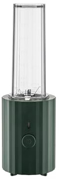 Alessi Plissé MDL17 GR - Frullatore Personale di Design, in Resina Termoplastica, con Contenitori Graudati e Mini Tritatutto in PCTG, Spina Europea 380 W, 55 cl, Verde