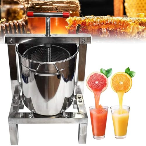 ExoticaBlend Honigpresse, Edelstahl Honigpresser, Manuelle Honigschleuder, Bienenwachs-Extraktor, Haushaltshandbuch Honigpresse Wachspresse Bienenzucht Werkzeug