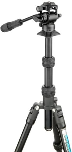 3 Legged Thing Punks Corey 2.0 Video Tripod Kit with AirHed Trinity – Ultra-Compact Magnesium Alloy Travel Tripod (Darkness Matte Black)