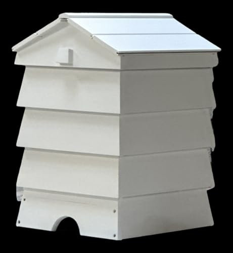 Beehive composter/Composter/Post box/Storage box/Planter (White, Medium)