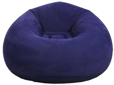 KSGSFSA Bequemes Aufblasbares Sofa – PVC+Beflockung, Faltbar, Perfekt for Wohnzimmer, Schlafzimmer, Camping – Luftsofa-Sofa, Lässt Sie Einen Weichen Und Erholsamen Schlaf Genießen(Navy Blue)