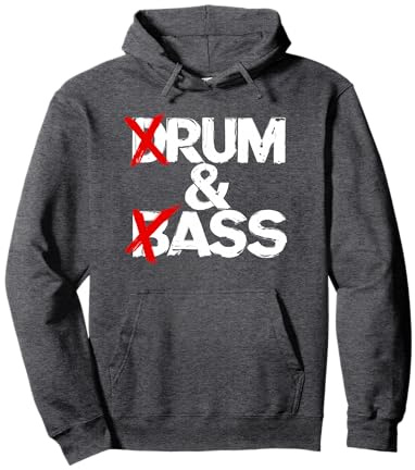 Funny Drummer And Bassist Apparel Drum And Bass Rum & Ass Unisex-Erwachsene Hoodie Schwarz S