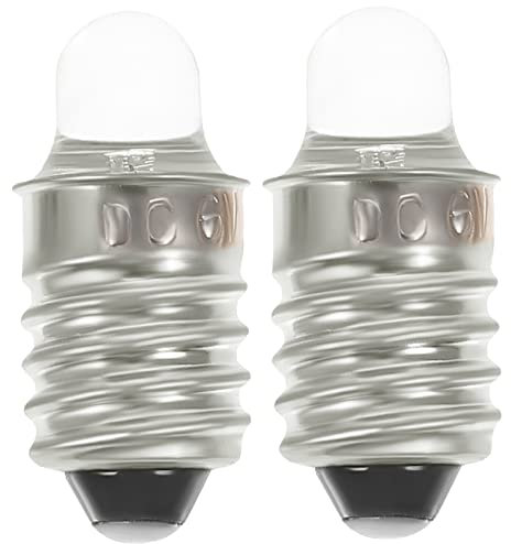 KITANDOVE 2pcs Led Mini Flashlight Bulbs Easy to Install Screw Base Replacement Light for Physics Experiments and DIY Projects Compact for Safe Storage