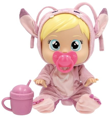 BEBÉS LLORONES Disney Angel Muñeca bebé Bebé Llorón Loving Care Inspirada en Angel, Incluye 3 Accesorios Y Llora Lágrimas Reales Niñas/os a Partir de 3 años