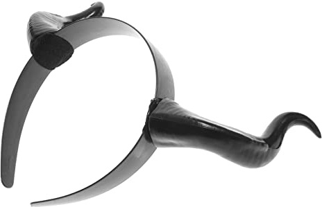 Beaupretty Ox Horn Hair Hoop Plastic Headdress for Costume Parties and Festivals Unique Design