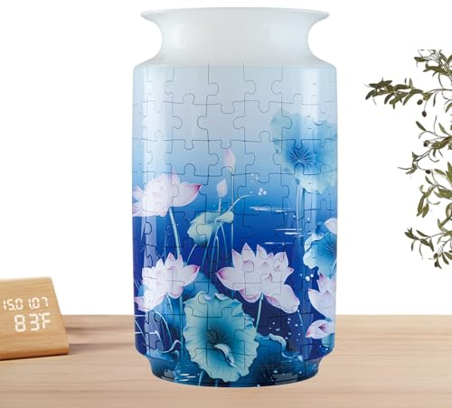 Tuxxjzm Vase puzzle pour adultes – Pot de fleurs puzzle, kit de construction pour les amateurs d'artisanat stimulants, décoration d'intérieur, anniversaire, fête des mères, Noël